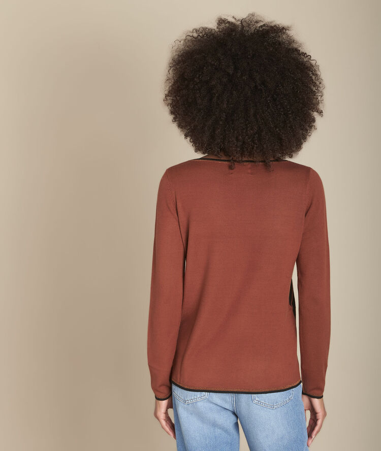 Pull acajou ferradura caramel.