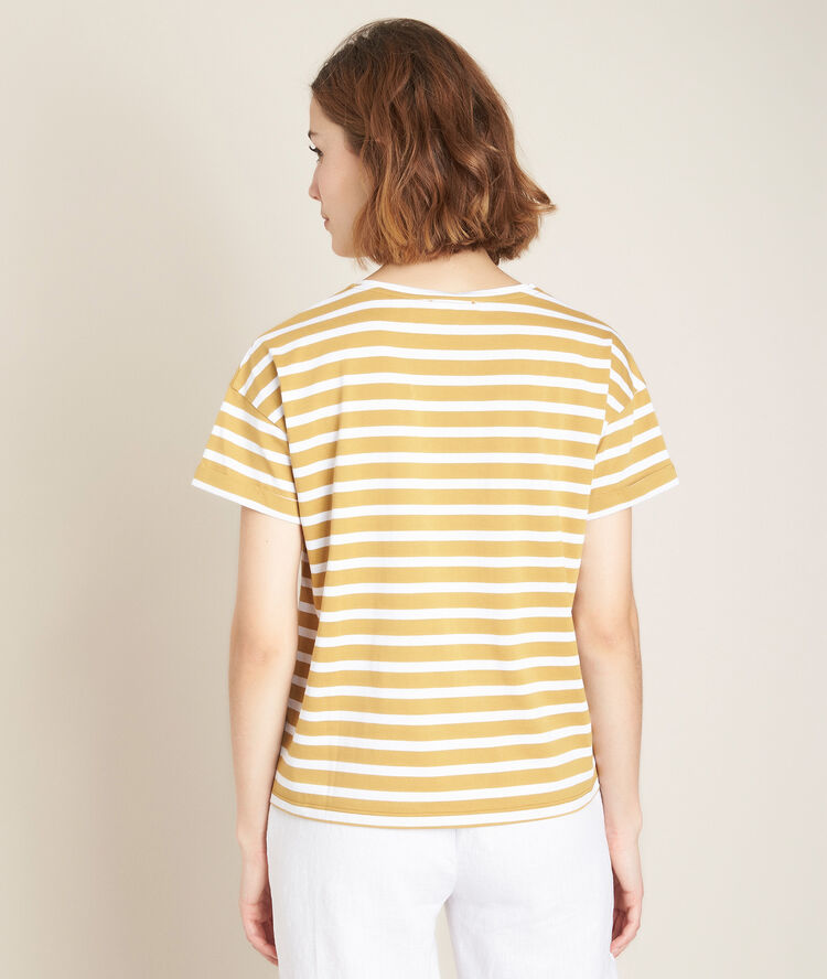 Tee-shirt rayé rhita craie.