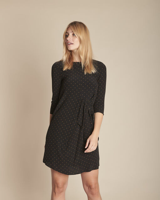 Robe noire imprimée Ivoire (1) - Maison 123