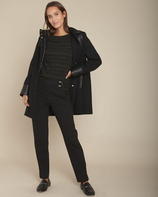 Pantalon en microfibre noir Eole (1) - Maison 123