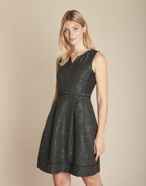 Robe corolle en jacquard Romane | 1-2-3 Robe corolle en jacquard Romane PhotoZ | 1-2-3