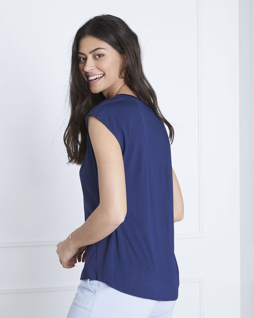 Blouse marine biatière vanissa encre.