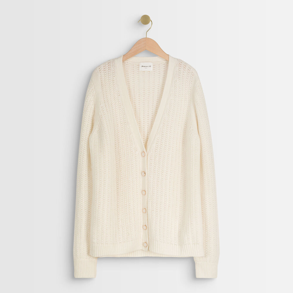 Gilet en laine responsable crème andrea creme.