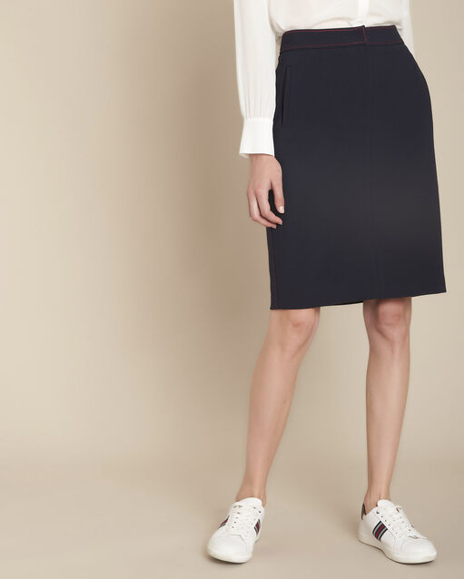 Compacte marineblauwe rok Keva (1) - Maison 123