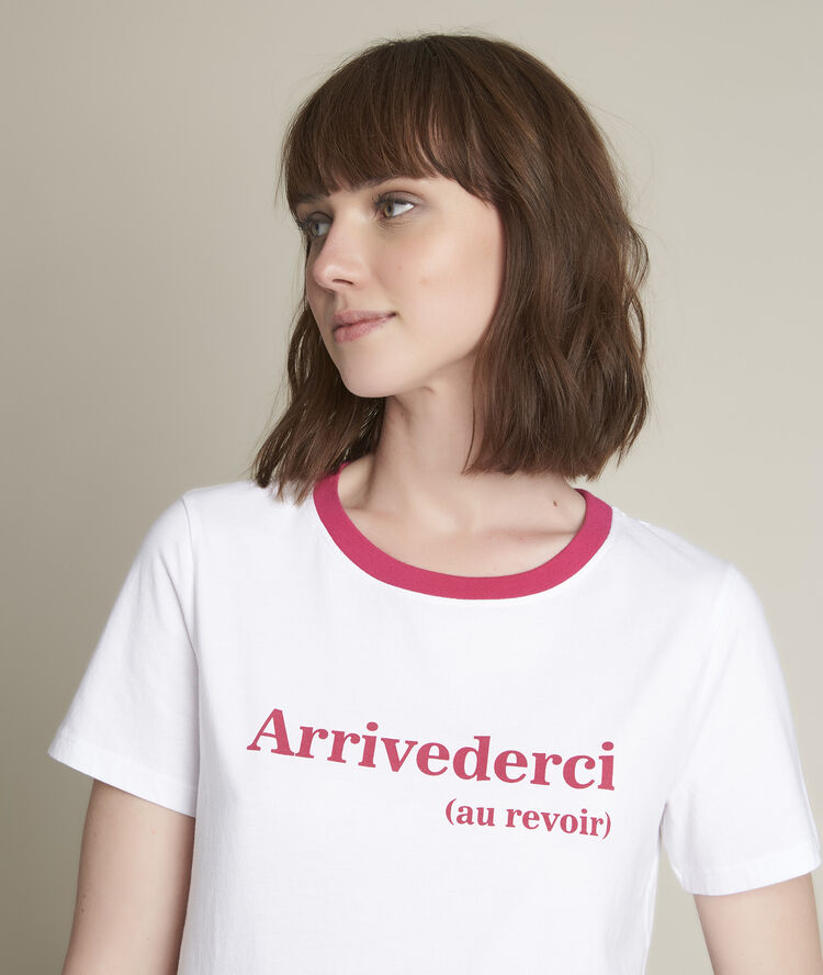 Tee-shirt en coton biologique fuchsia rivale fuchsia clair.