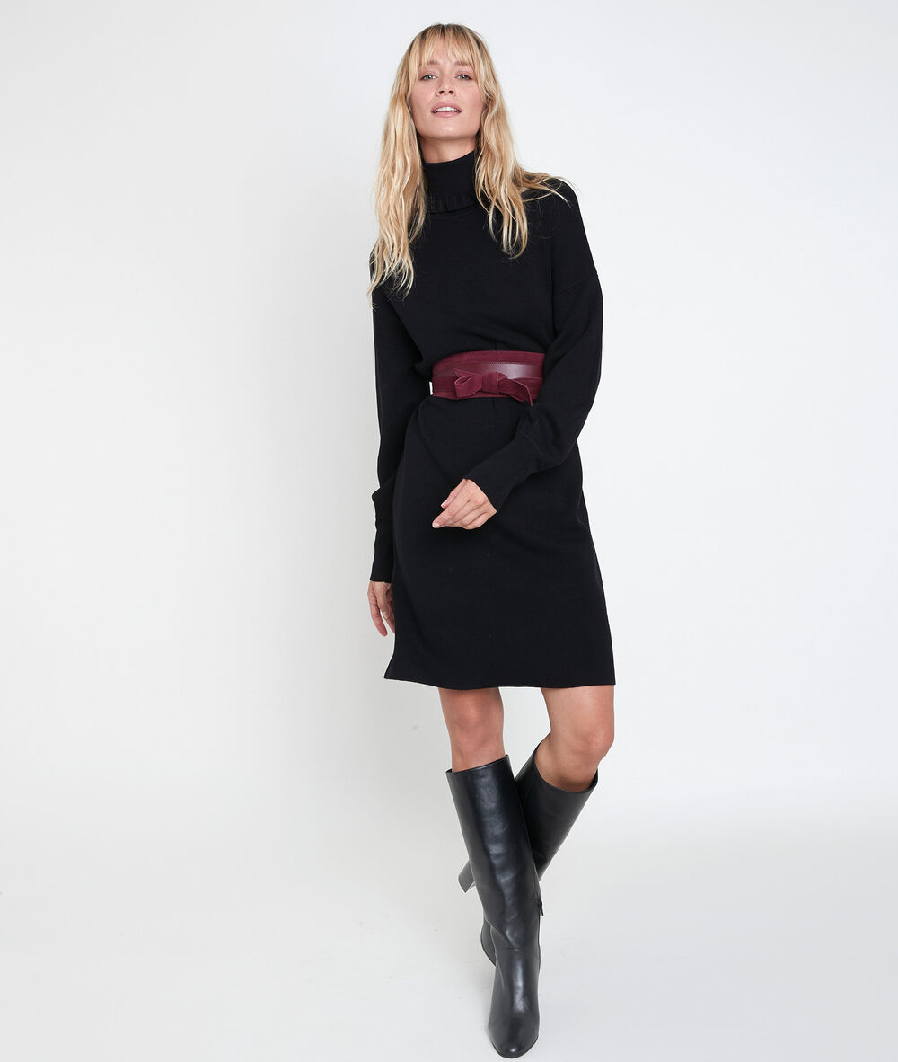Robe en maille radya noir.