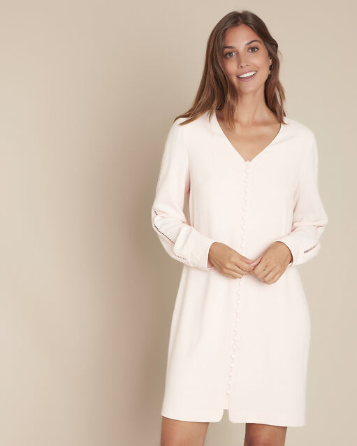 Robe rose à boutons recouverts Isaure (1) - Maison 123