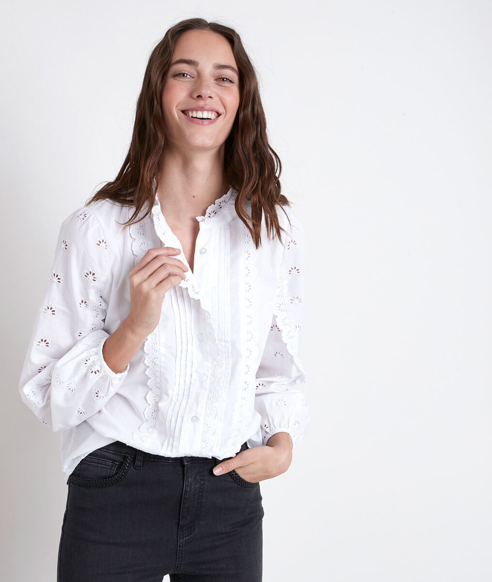 Blouse écrue brodée Tasota | 1-2-3 Blouse écrue brodée Tasota PhotoZ | 1-2-3