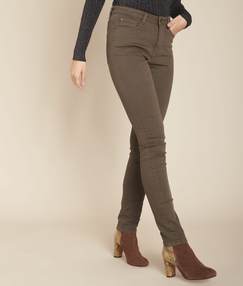 Bottines en cuir nathalie marron fonce.