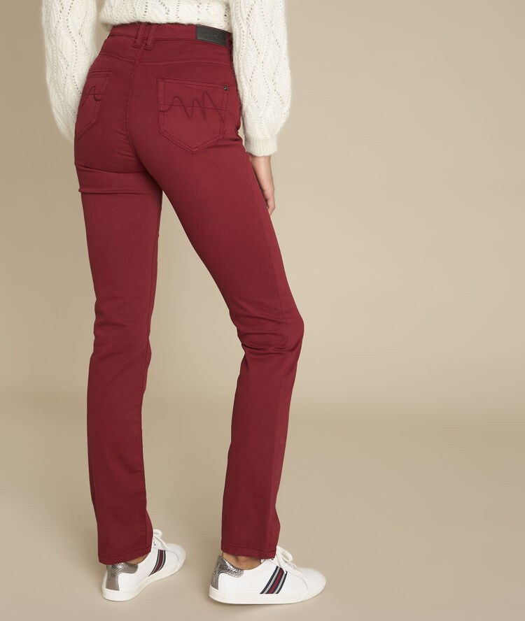 L'iconique 123: droit satin de coton merlot sarah bordeaux.