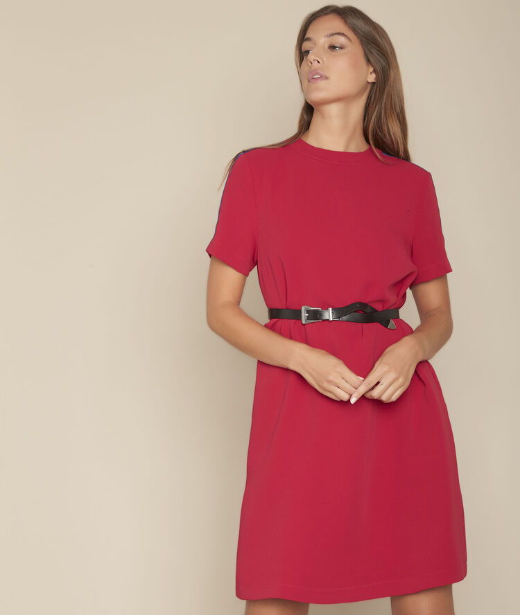 Rode straight-fit jurk irmine grenade.