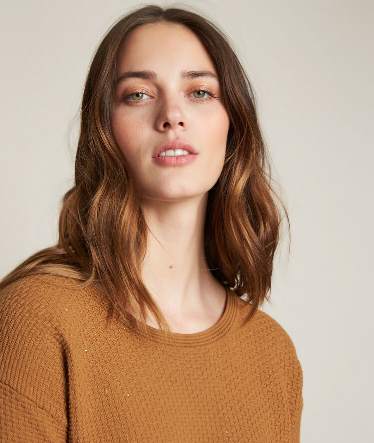 Pull tabac sequins davina goyave.