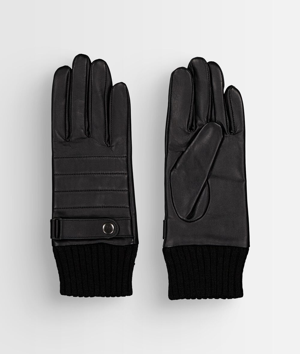 Gants en cuir noirs ulysse noir.