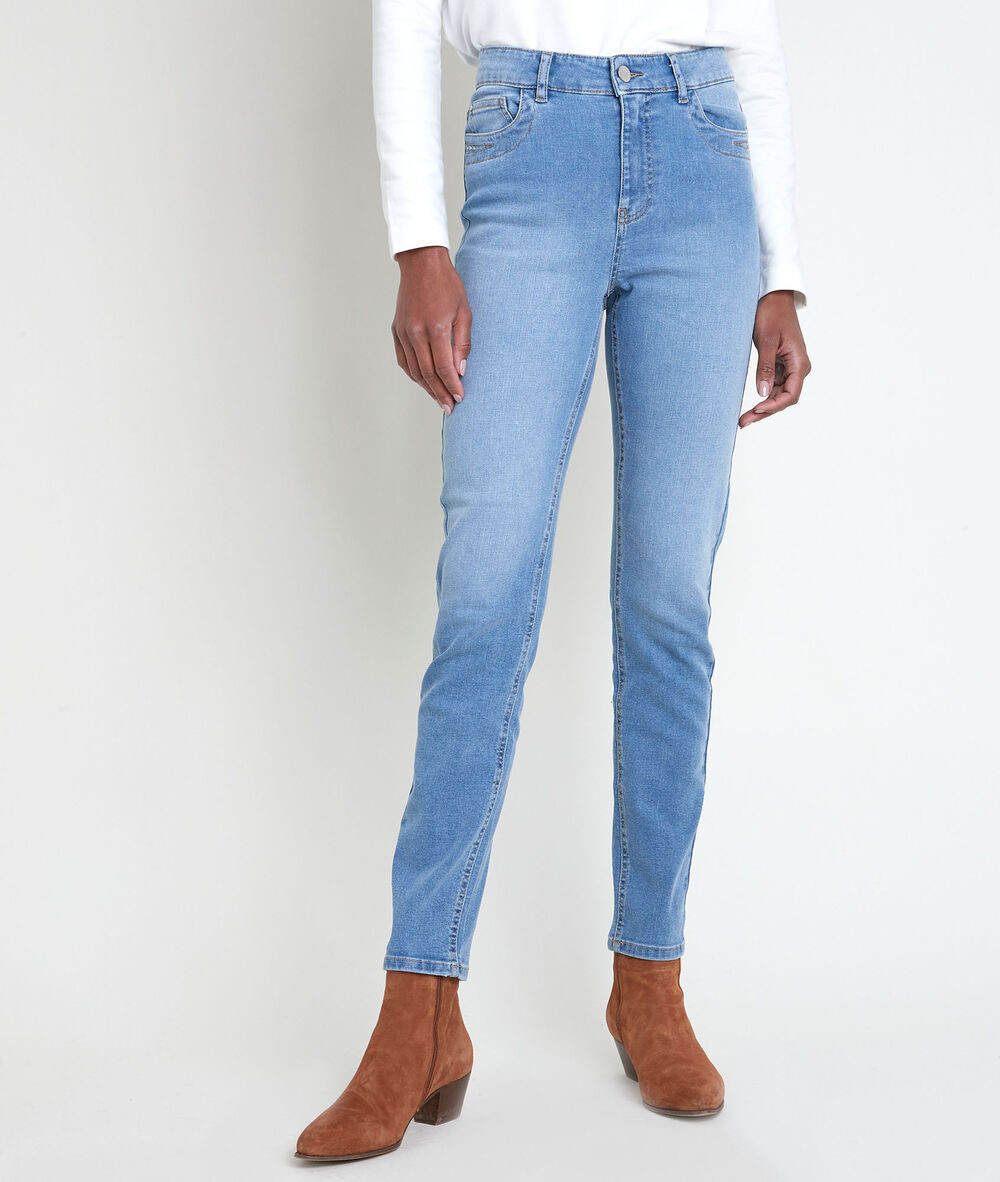 Die ikonische slim fit jeans in pure-cotton bleached denim suzy pure bleached.