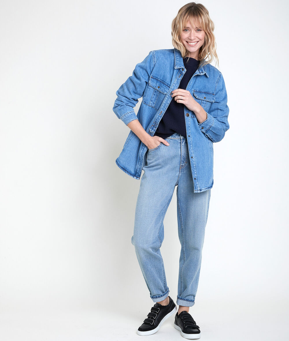 Surchemise en denim perle pure bleached.