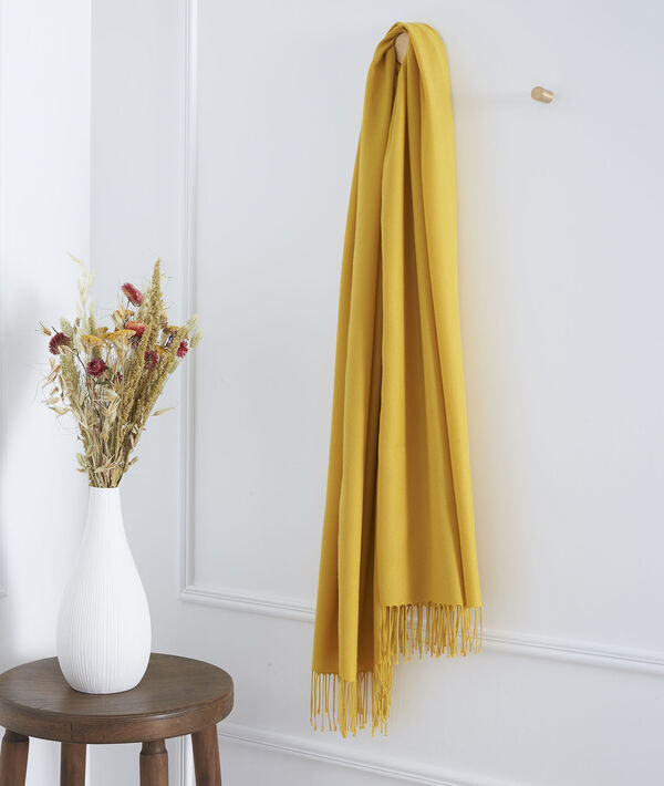 Foulard anis à franges Fossette | 1-2-3 Foulard anis à franges Fossette PhotoZ | 1-2-3