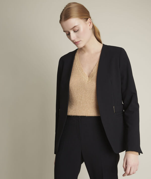 Veste en microfibre noire Beatrice | 1-2-3 Veste en microfibre noire Beatrice PhotoZ | 1-2-3