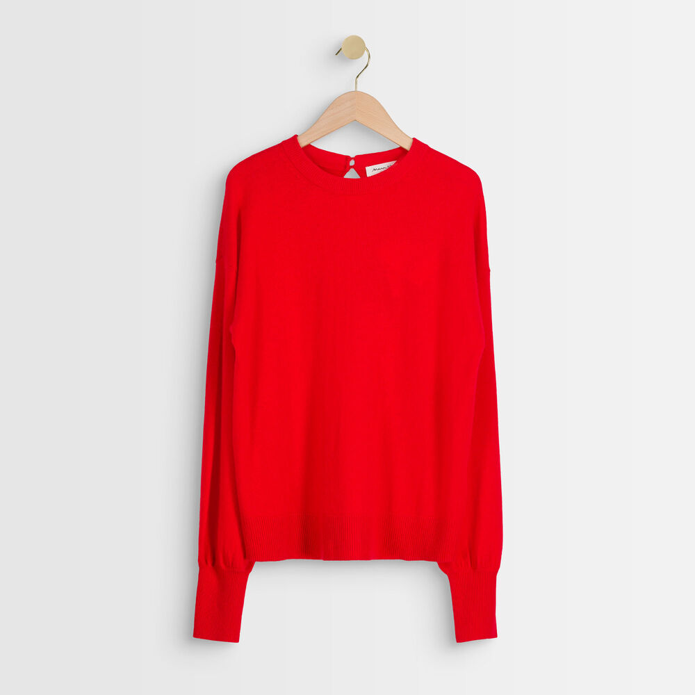 Pull en laine responsable turquoise alanis rouge.