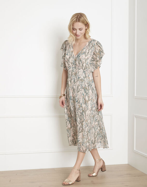 Robe écrue imprimé fleuri Ludo | 1-2-3 Robe écrue imprimé fleuri Ludo PhotoZ | 1-2-3