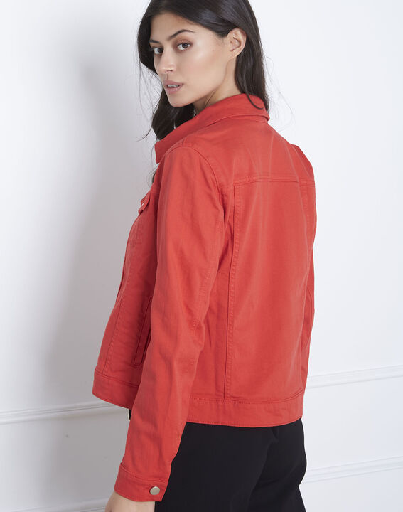 Veste rouge en jean Clem | 1-2-3 Veste rouge en jean Clem PhotoZ | 1-2-3