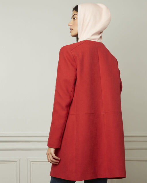 Manteau rouge en coton mélangé daya grenade.