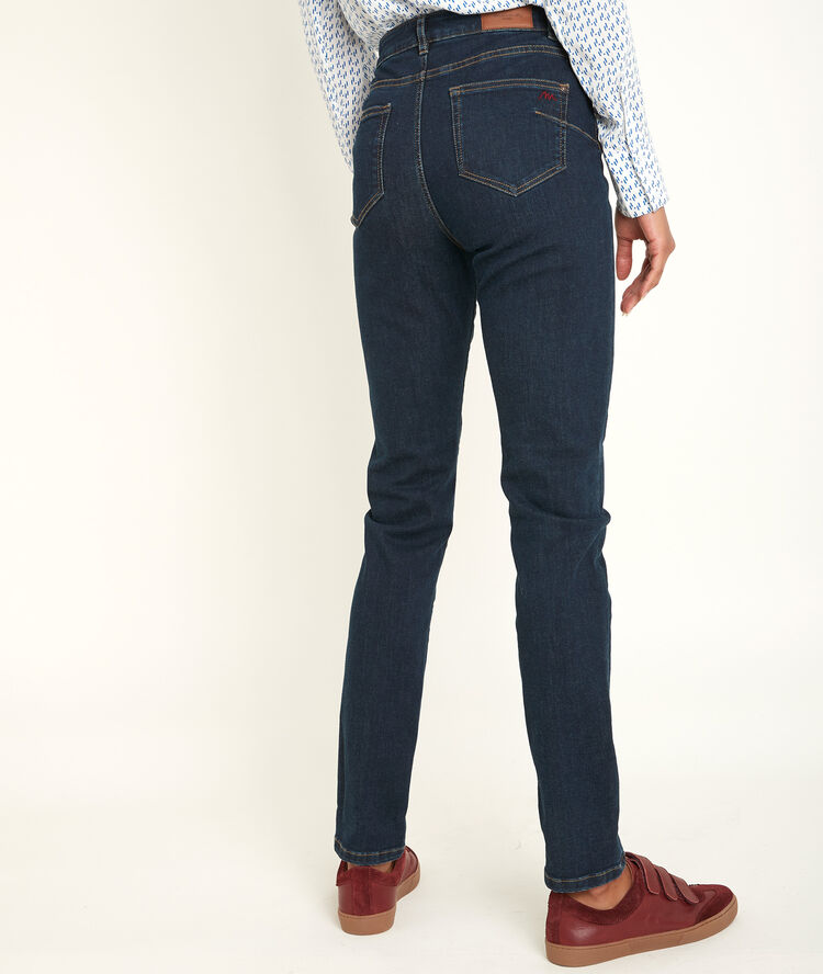 L'iconique slim : jean brut used suzy indigo fonce.