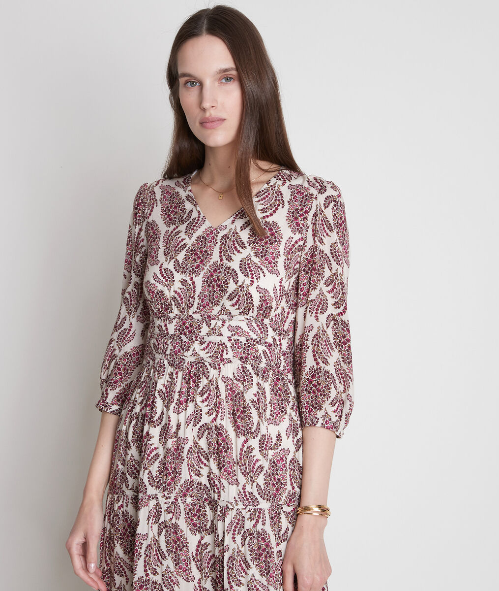 Robe longue rose imprimée Leonor | 1-2-3 Robe longue rose imprimée Leonor PhotoZ | 1-2-3