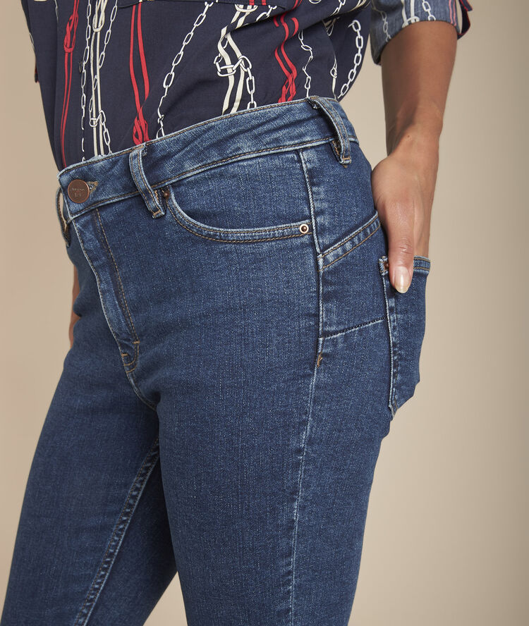 L'audacieux skinny : jean brut sally indigo fonce.