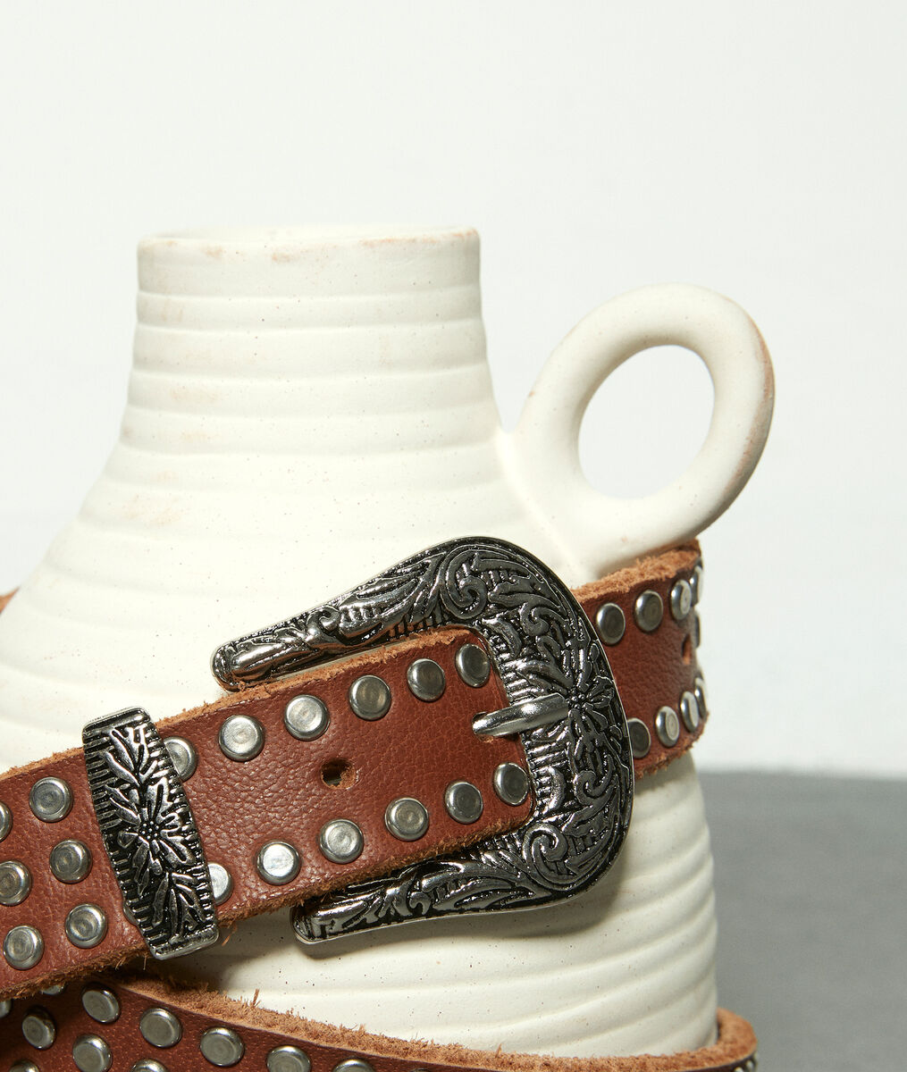 Ceinture cloutée camel Sharleen | 1-2-3 Ceinture cloutée camel Sharleen PhotoZ | 1-2-3