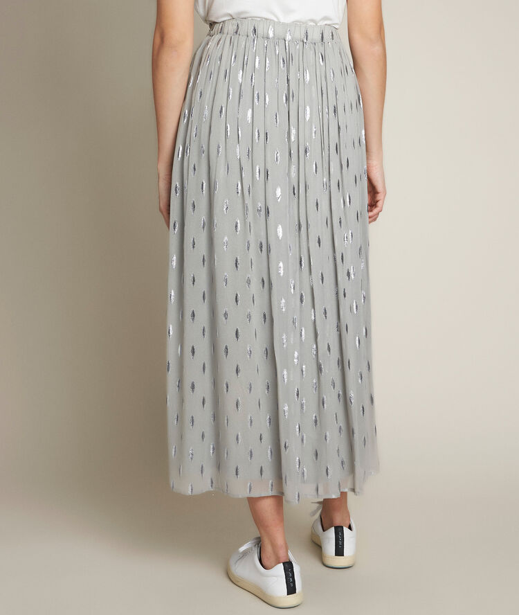 Jupe longue lurex belline gris souris.
