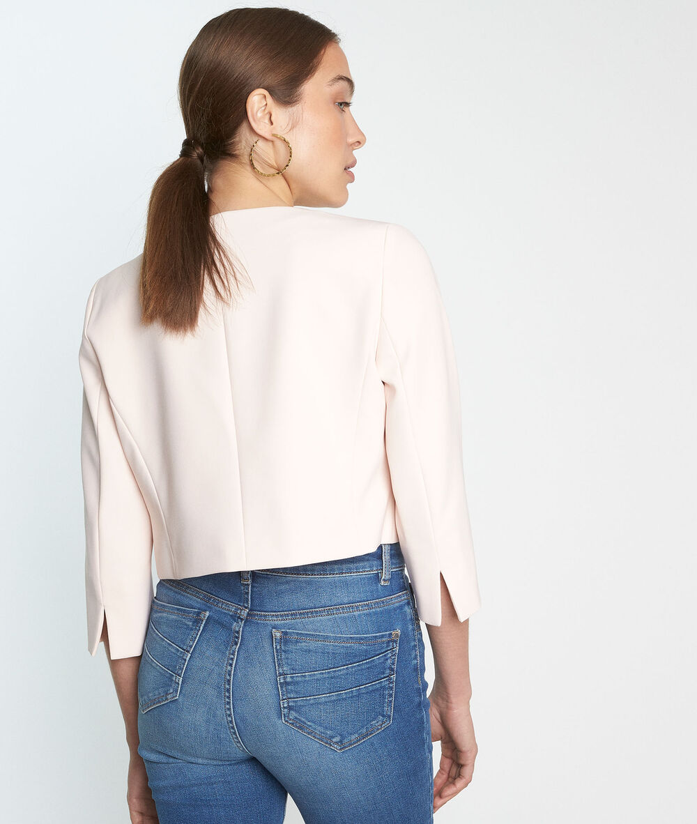 Boléro en microfibre nude lalie poudre.