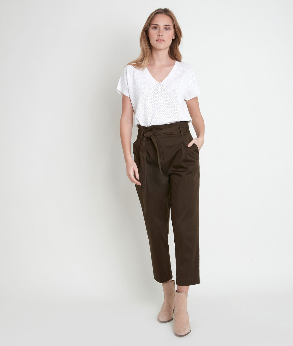 Pull viscose Ecovero® ajouré écru Aline | 1-2-3 Pull viscose Ecovero® ajouré écru Aline PhotoZ | 1-2-3