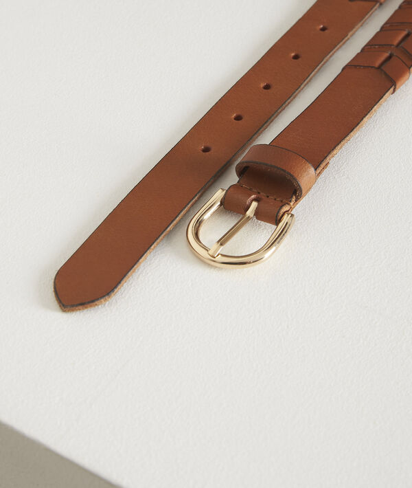 Ceinture en cuir tressé Karine | 1-2-3 Ceinture en cuir tressé Karine PhotoZ | 1-2-3