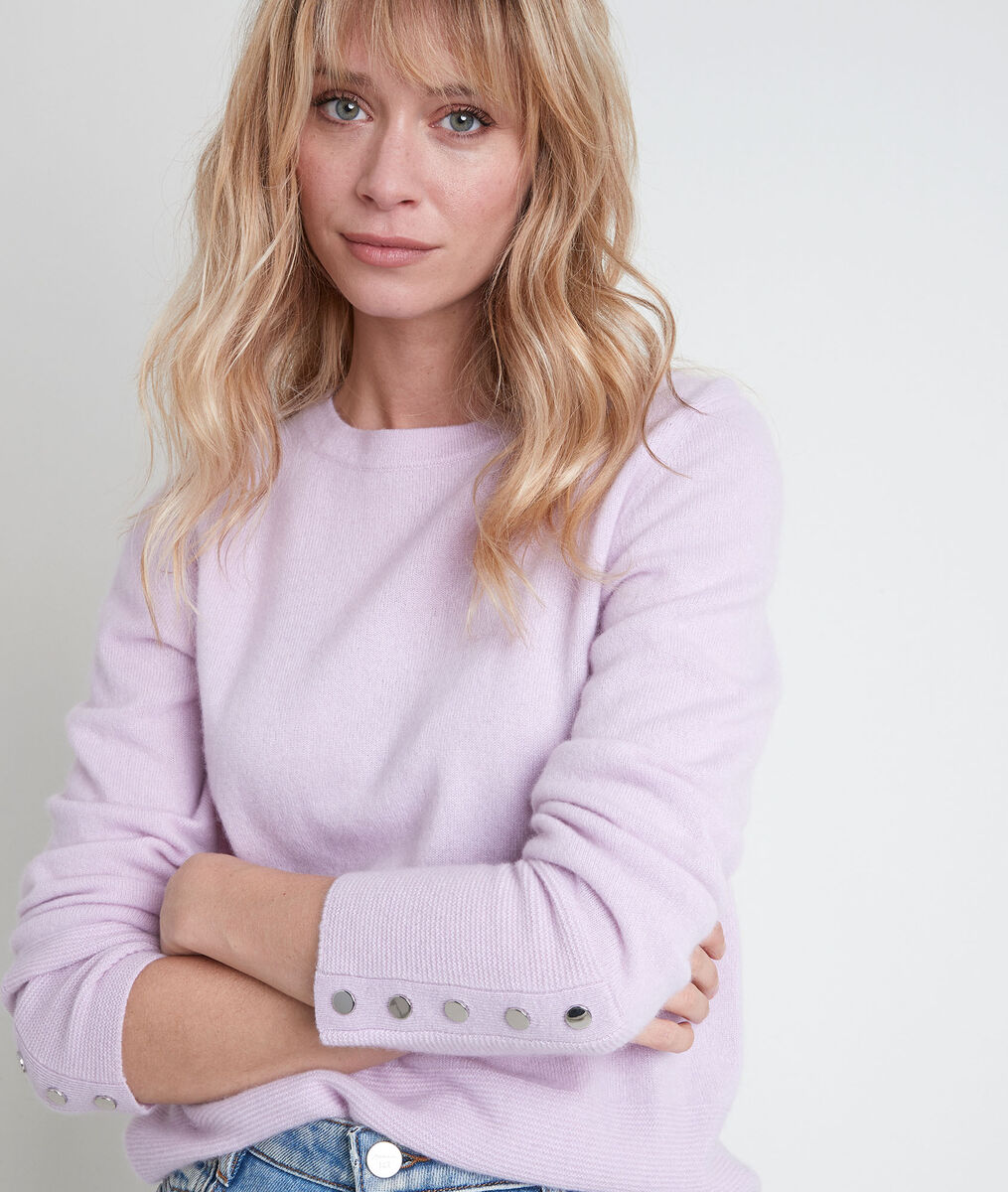 Pull en cachemire mauve River | 1-2-3 Pull en cachemire mauve River PhotoZ | 1-2-3