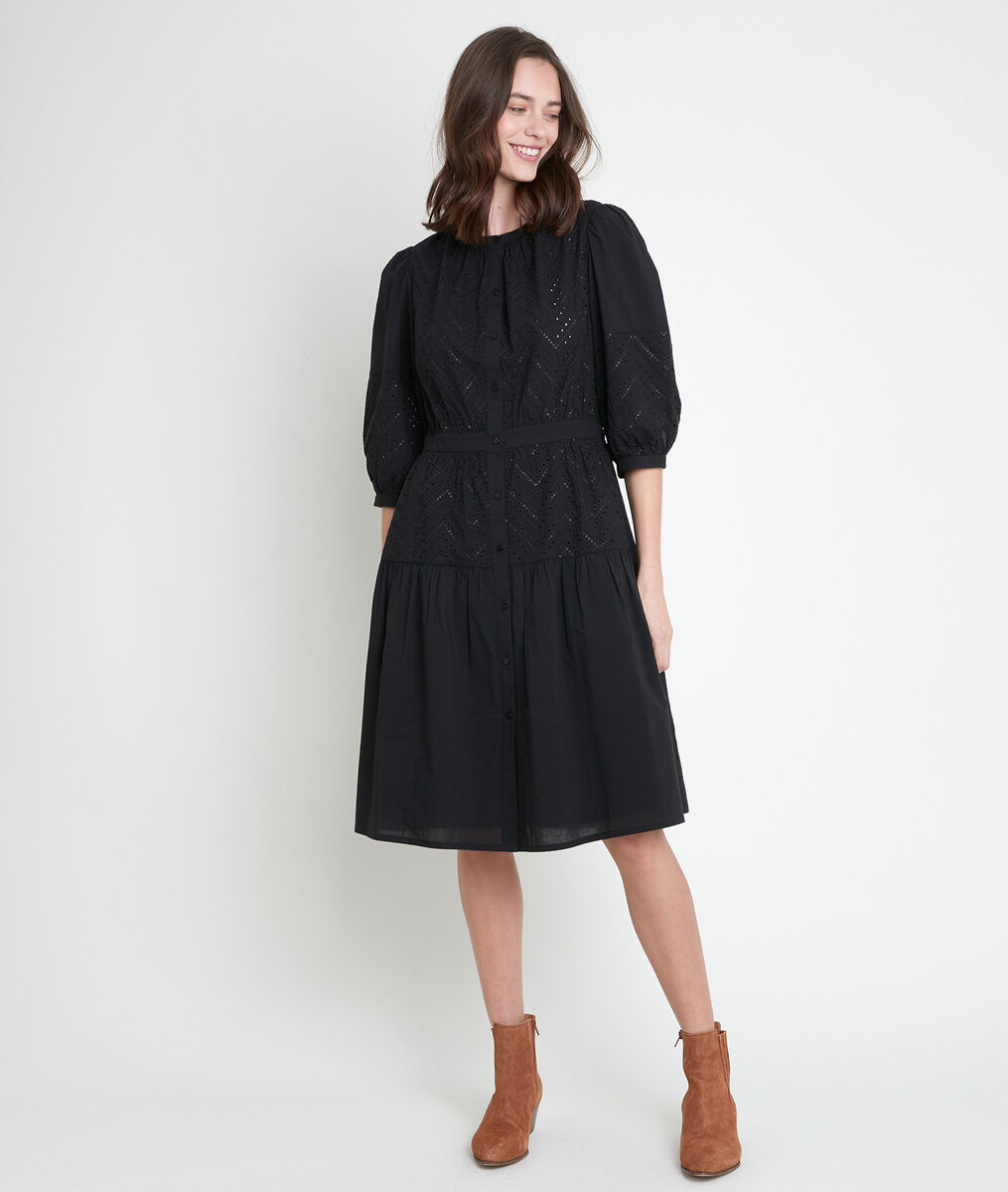 Robe noire brodée Latifa | 1-2-3 Robe noire brodée Latifa PhotoZ | 1-2-3