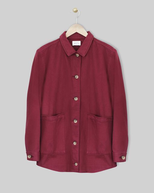 Veste évasée merlot biscuit bordeaux.