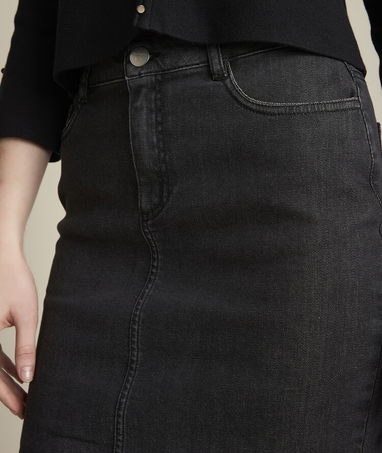Jupe en denim blandine noir.