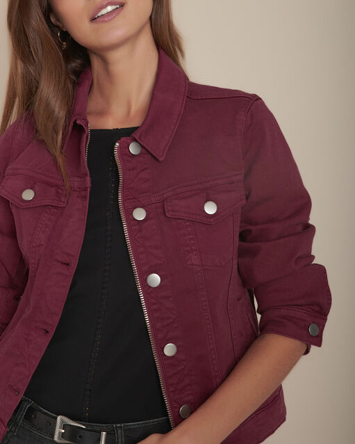 Veste en jean merlot clem bordeaux.
