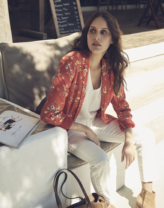 Veste rouge imprimé fleur Farley | 1-2-3 Veste rouge imprimé fleur Farley PhotoZ | 1-2-3