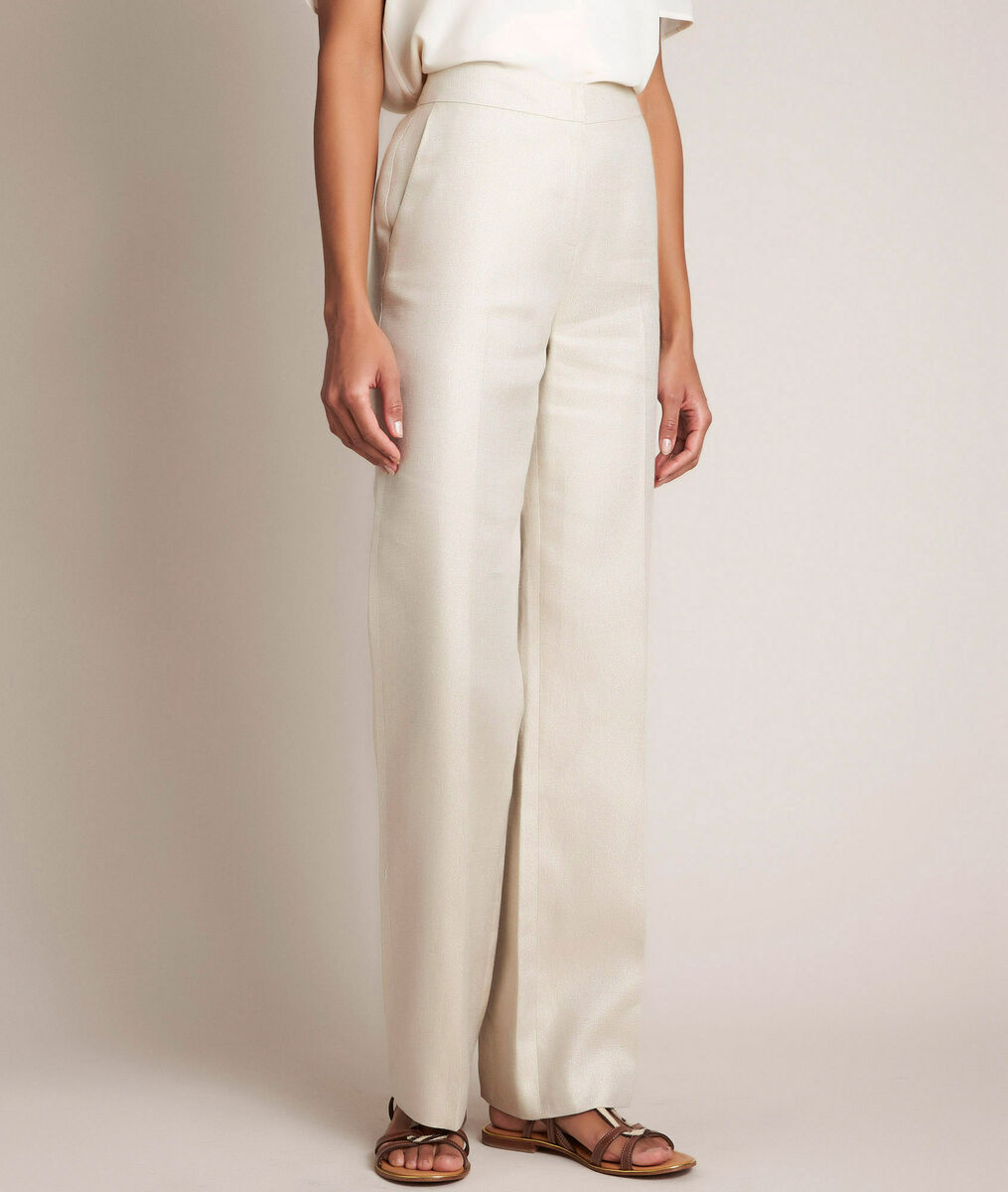 Pantalon en lin brillant Iana | 1-2-3 Pantalon en lin brillant Iana PhotoZ | 1-2-3