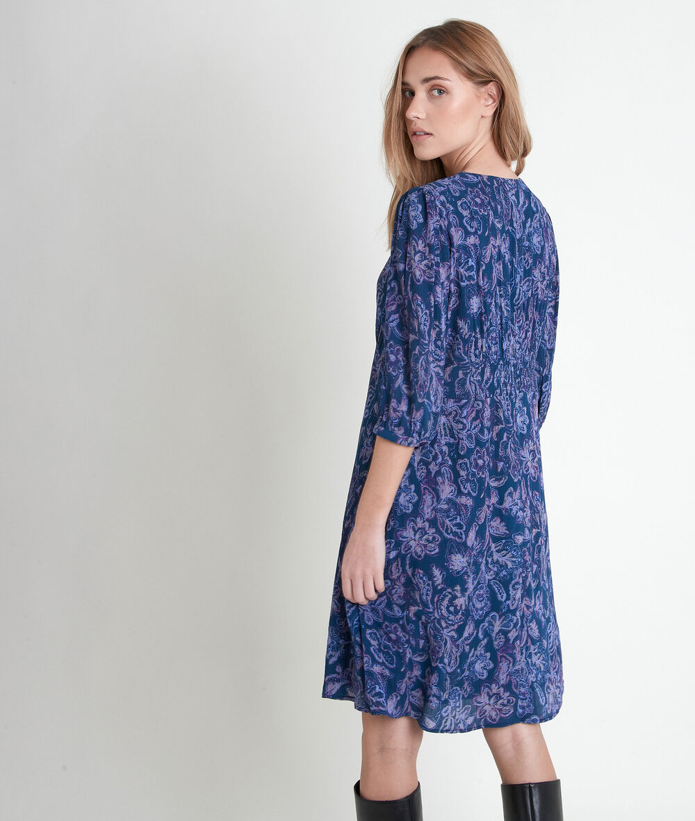 Robe bleue imprimée claude bleu.