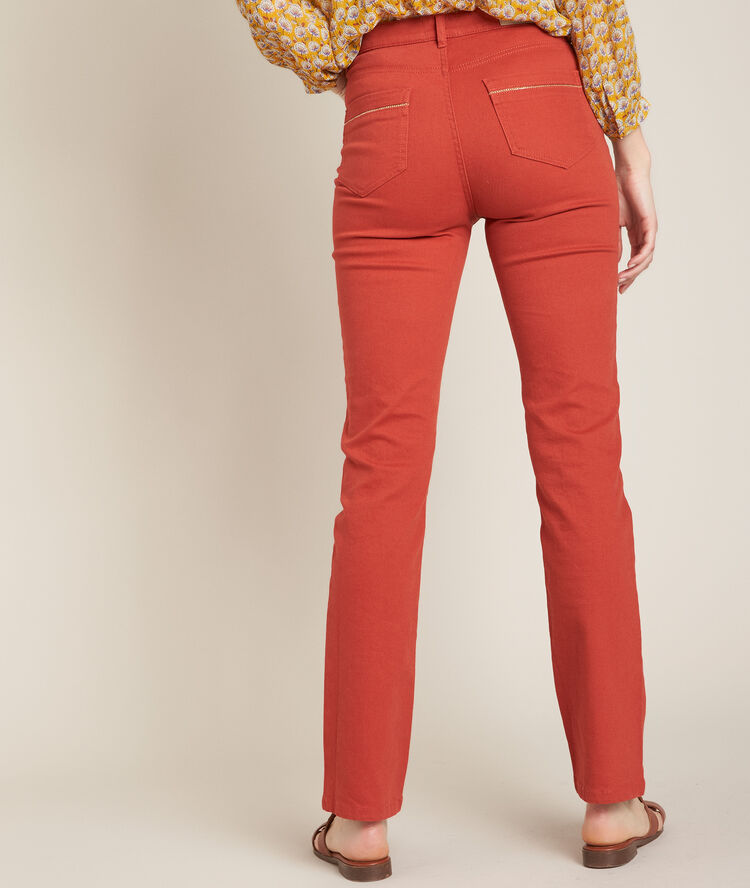 L'original 123 : jean droit brique sonia tomette.