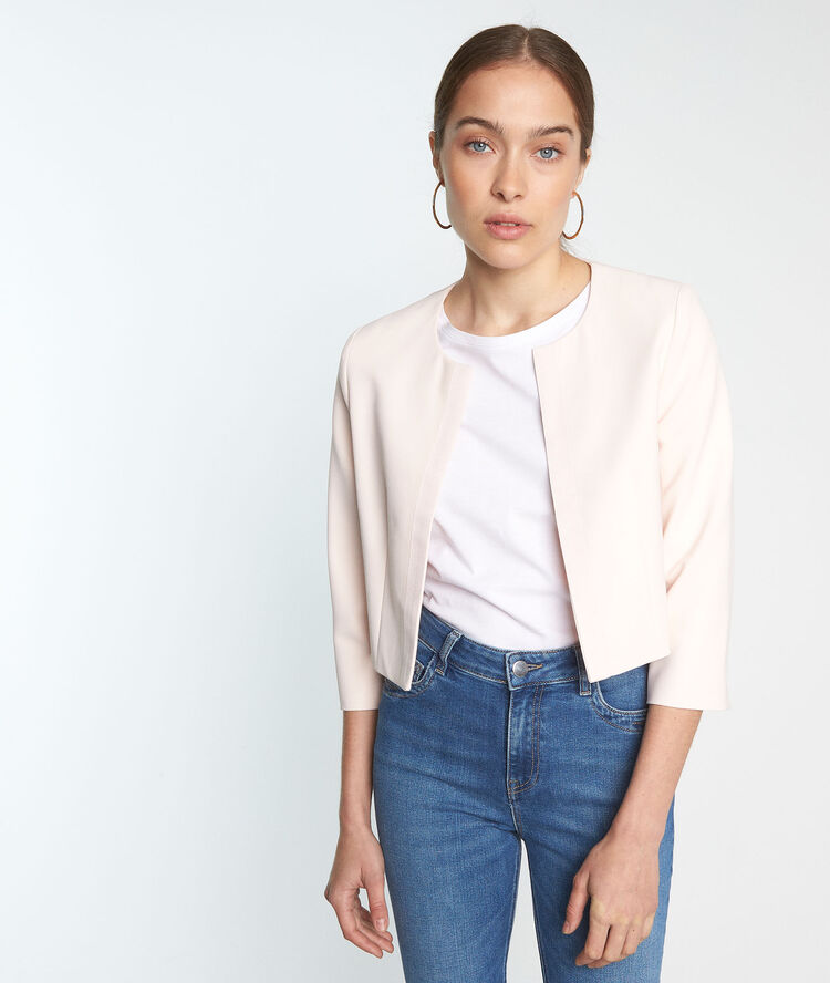 Bol&eacute;ro en microfibre lalie nude.