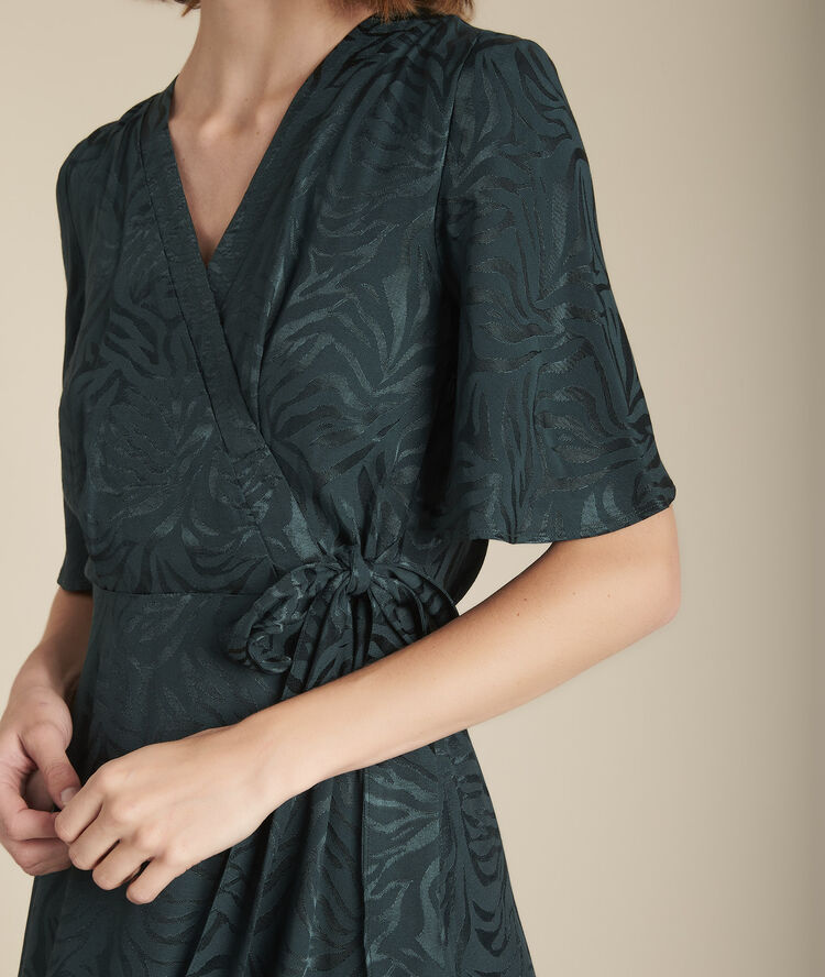 Soepele, cipressen jurk van jacquard roda cypres.