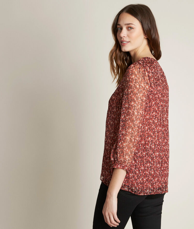 Blouse imprimée elissandre rose pale.