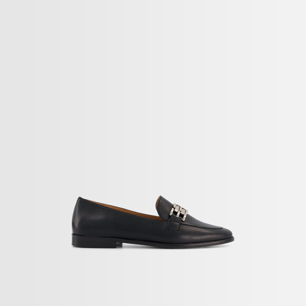 Mocassins en cuir noirs gabin noir.