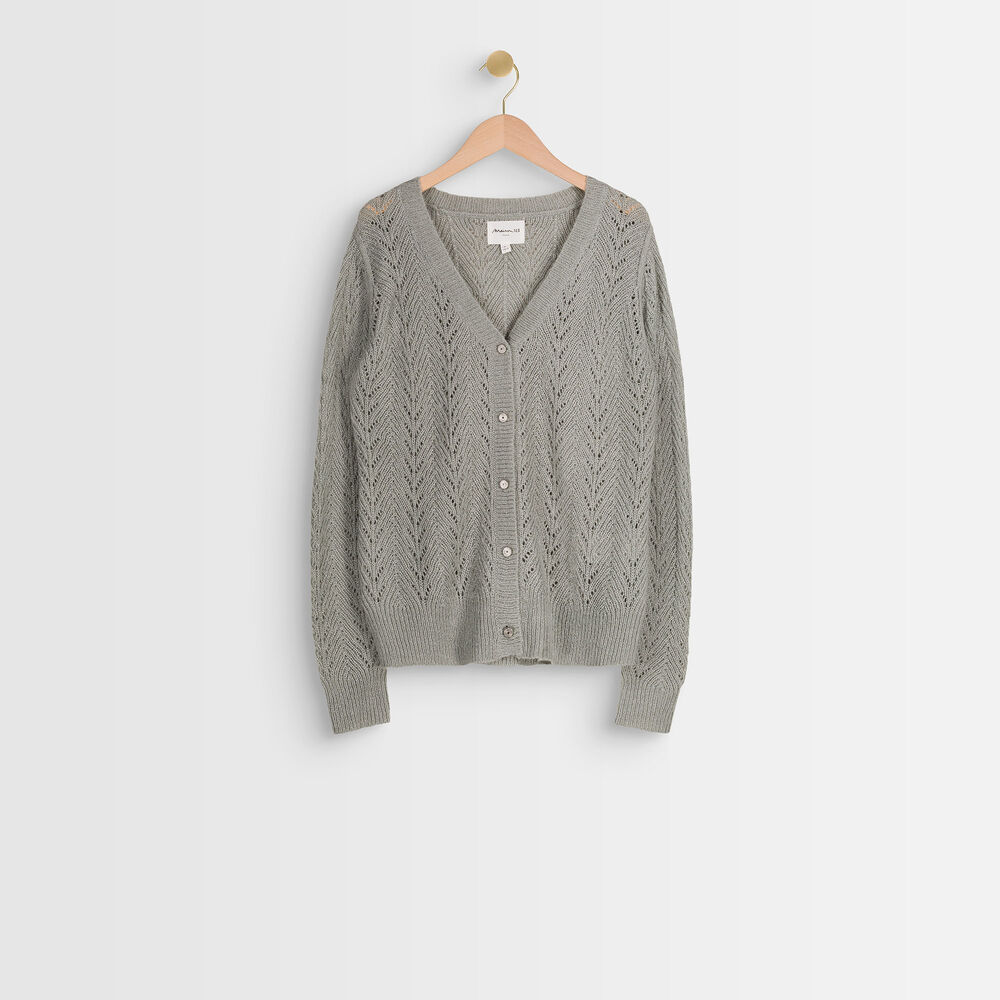Gilet ajouré brillant robbie chine clair.