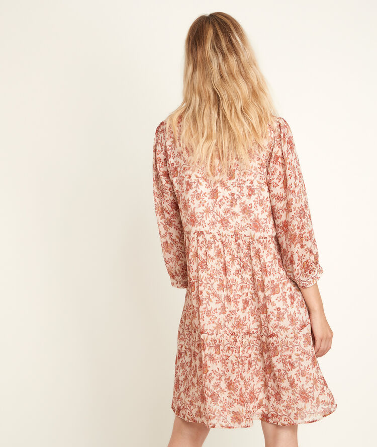 Robe imprimée nadège cannelle.