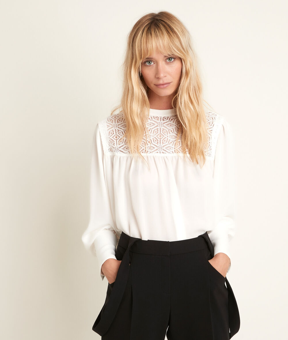 Blouse en dentelle jyo ecru.