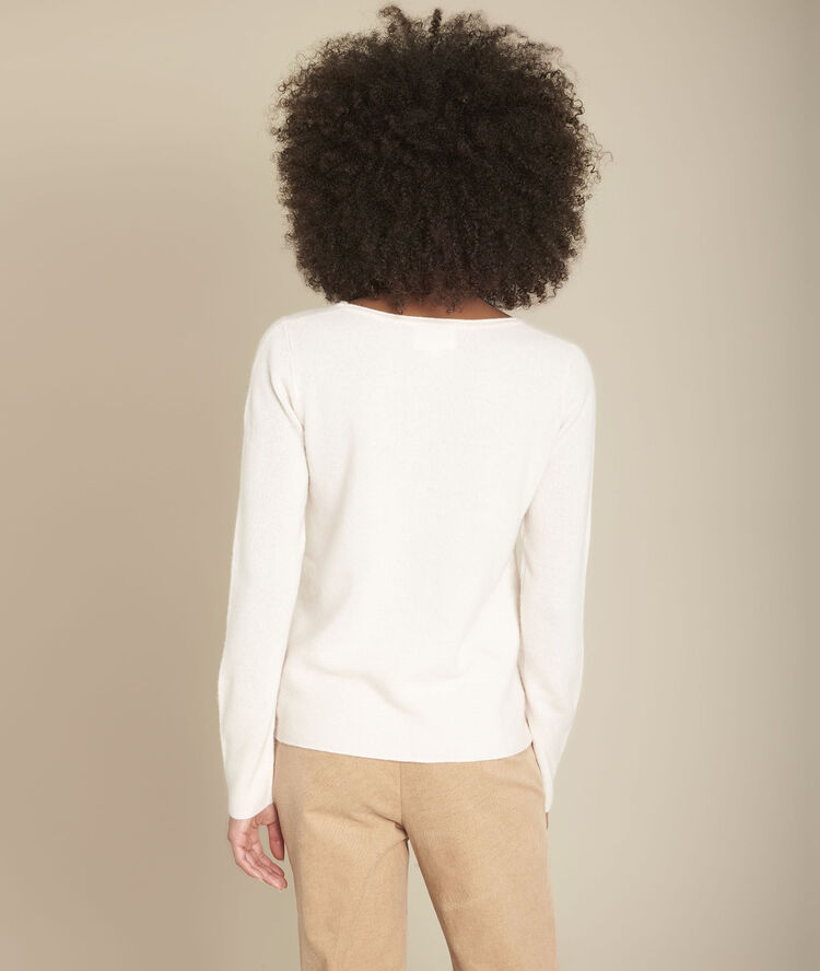 Pull rose poudre en cachemire fog poudre.